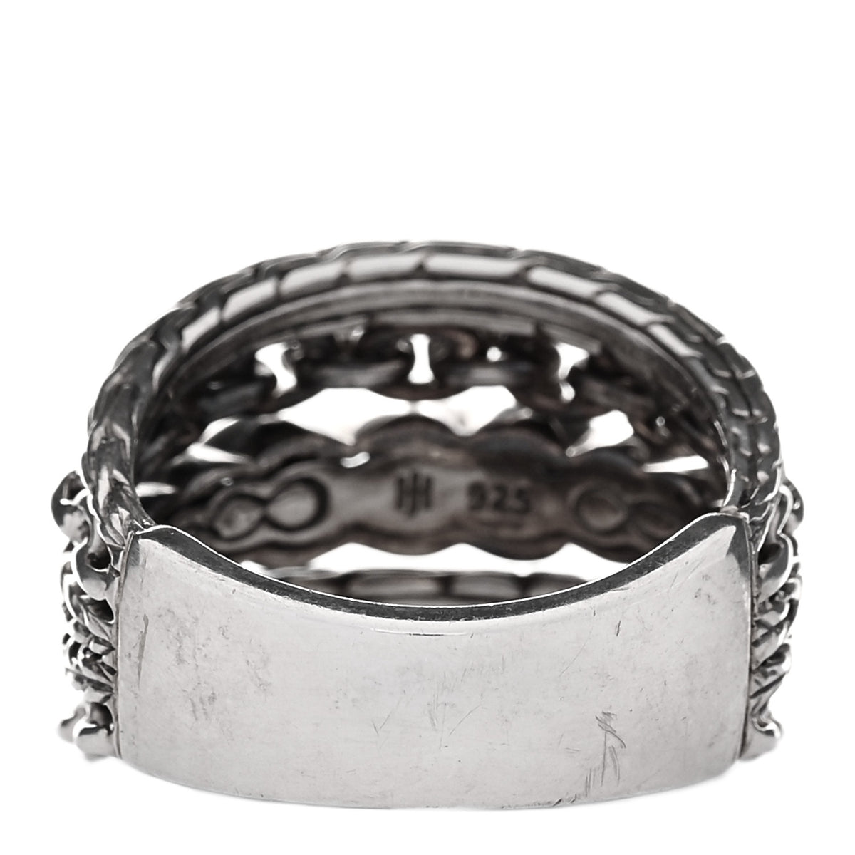 Sterling Silver Chain Link Five Band Ring 60 9.25