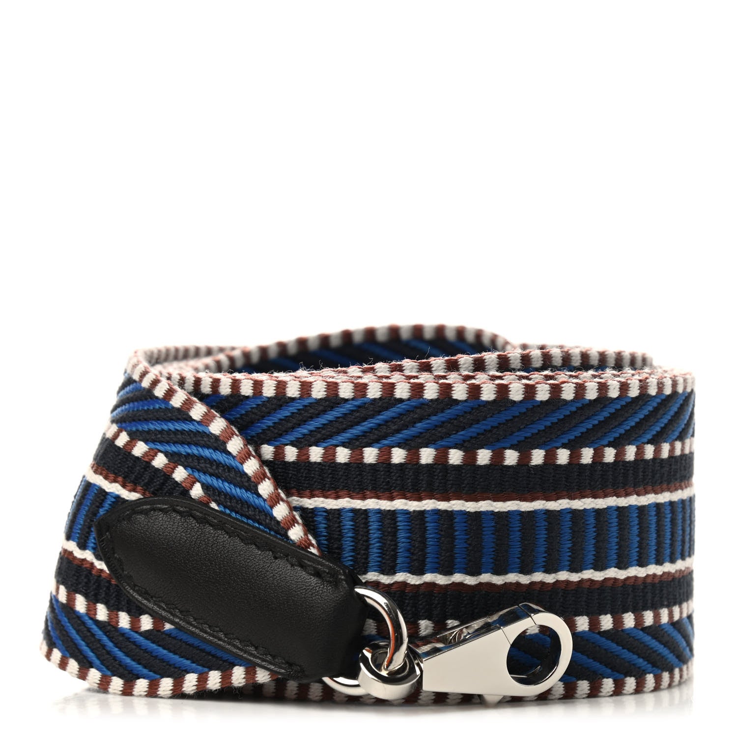 Hermes Toile Swift 50mm Sangle Cavale Shoulder Strap Bleu Zellige Indigo Black 1 of 7