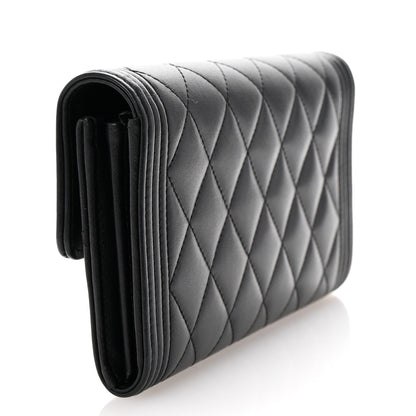 Chanel Caviar Quilted Large Boy Gusset Flap Wallet Black 3 of 8