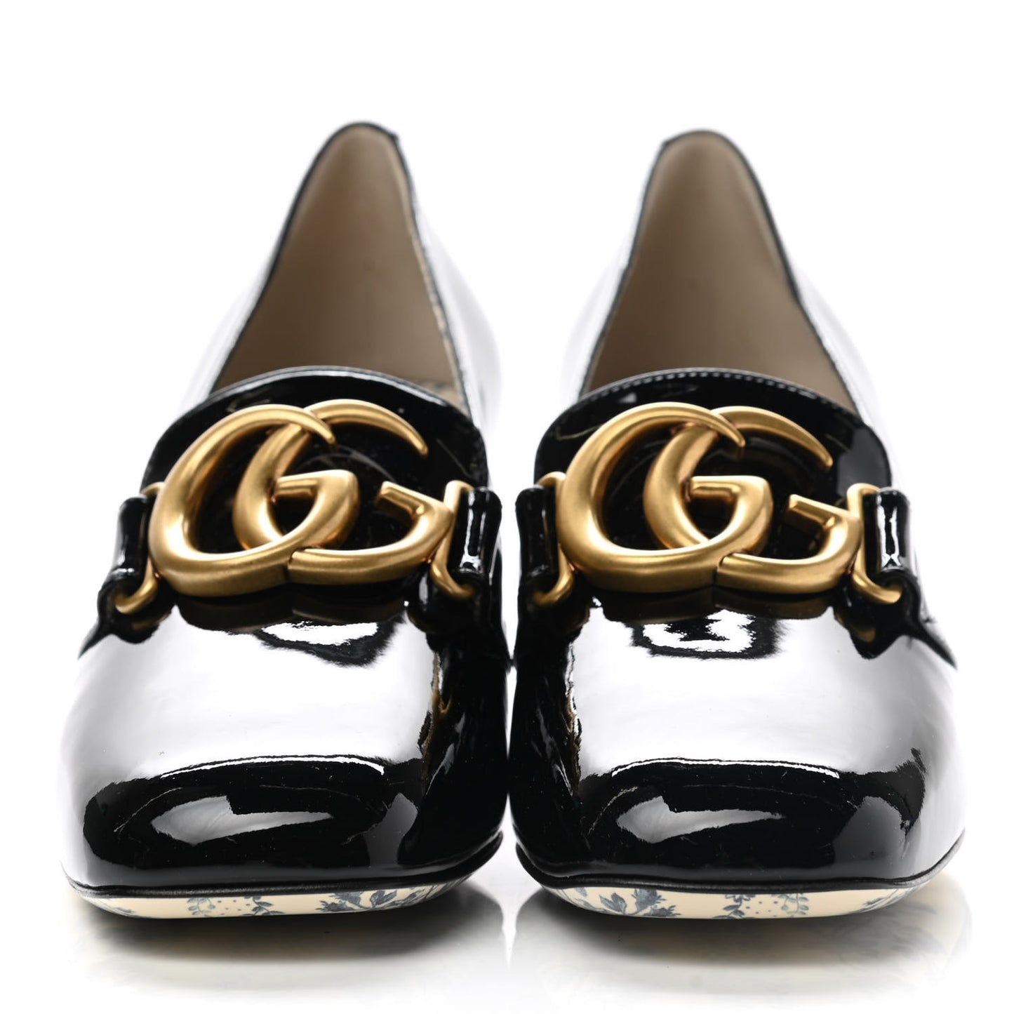 Vernice GG Victoire 55mm Loafer Pumps 38.5 Black