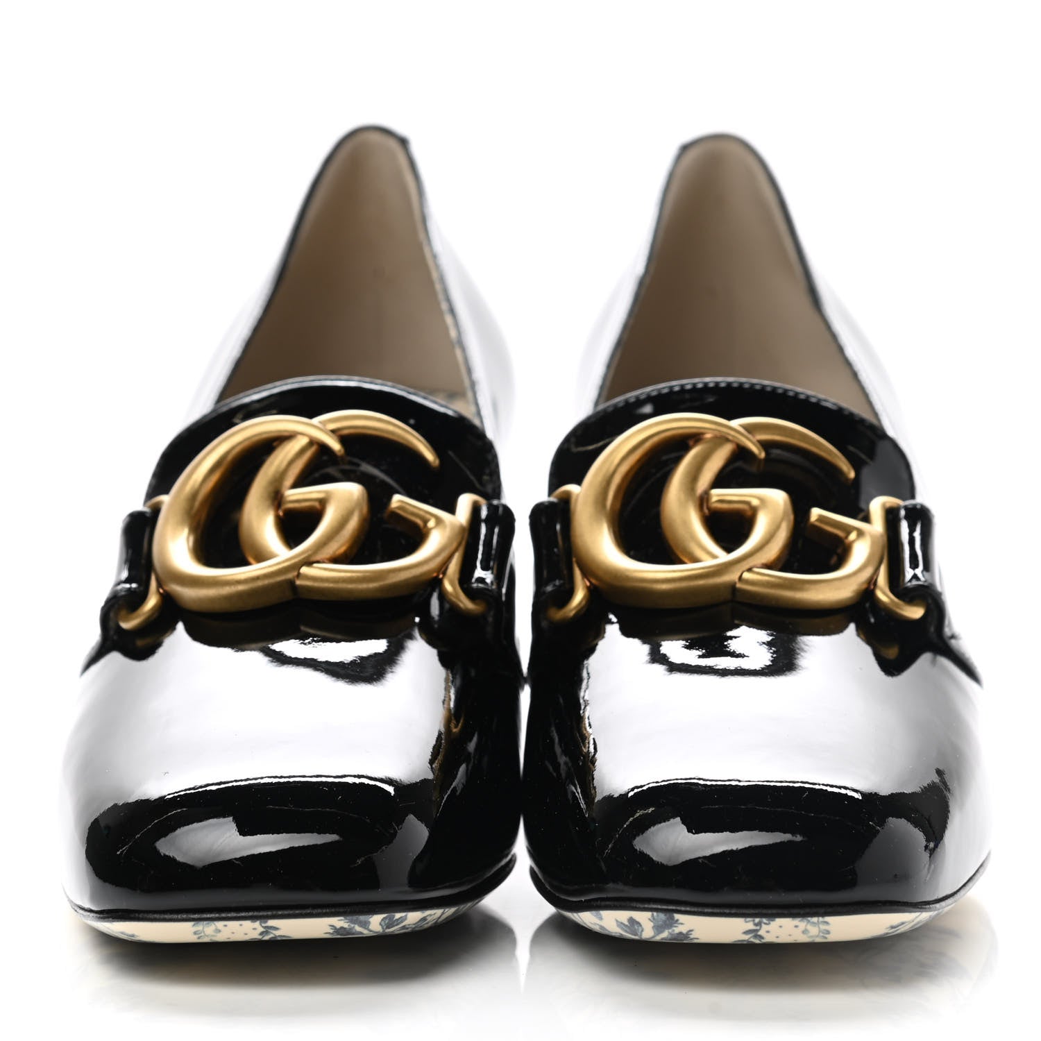 Gucci Vernice GG Victoire 55mm Loafer Pumps 38.5 Black 2 of 9