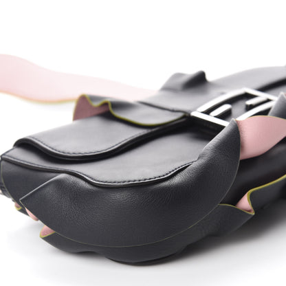 Fendi Calfskin Waves Baguette Blue Notte Pink 6 of 11