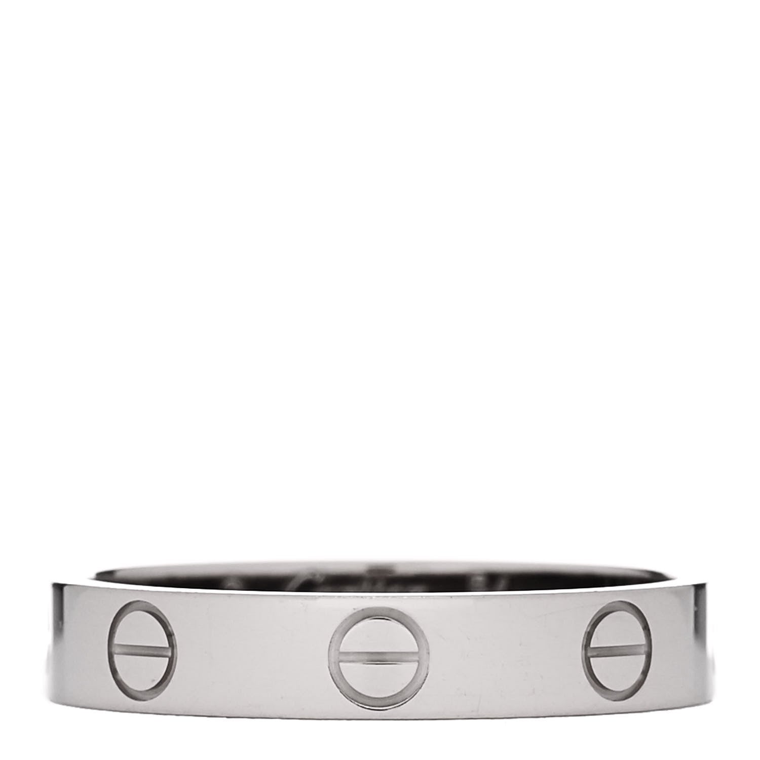 Cartier 18K White Gold 3.5mm LOVE Wedding Band Ring 54 7 1 of 5