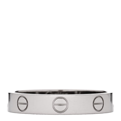 Cartier 18K White Gold 3.5mm LOVE Wedding Band Ring 54 7 1 of 5