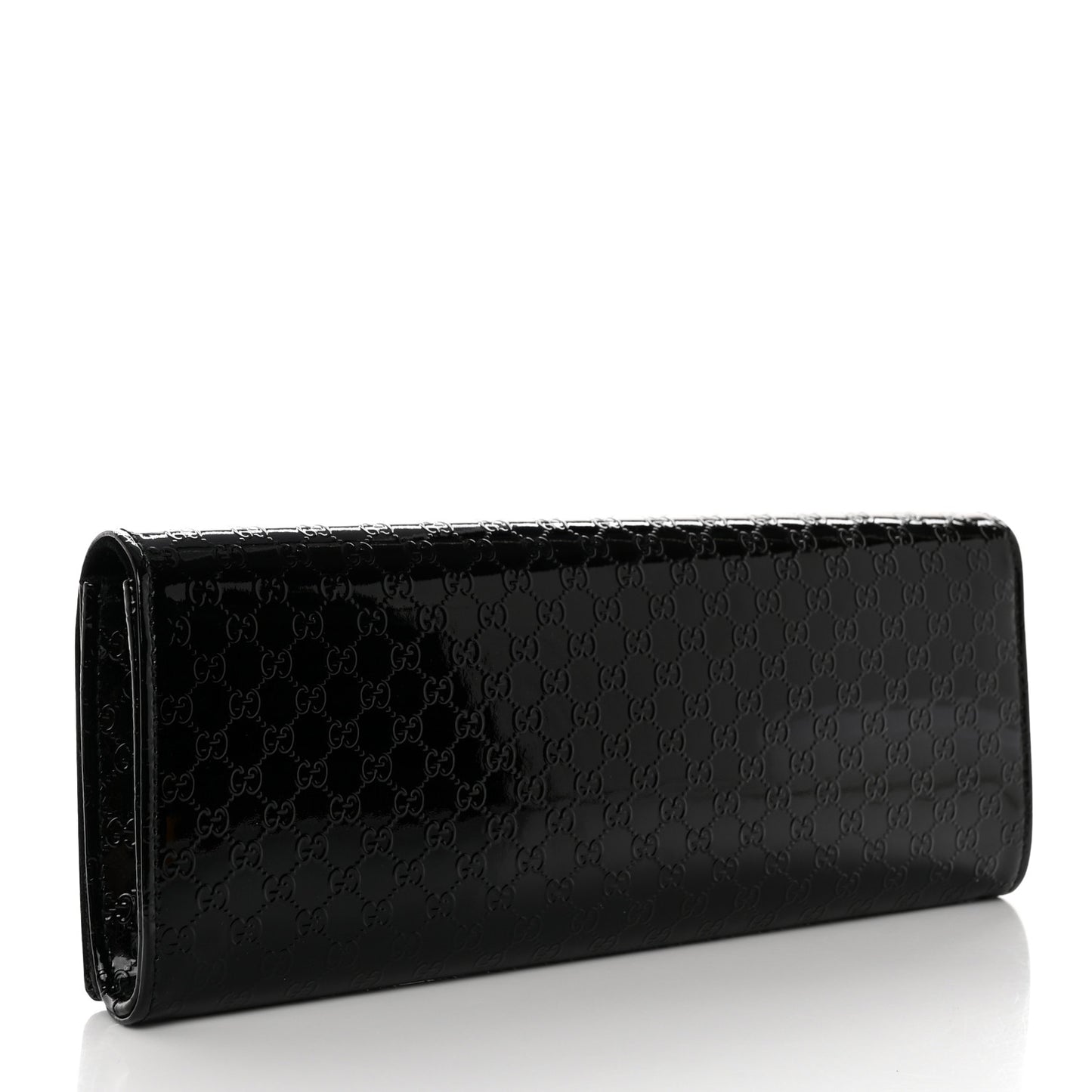 Patent Microguccissima Small Broadway Clutch Black