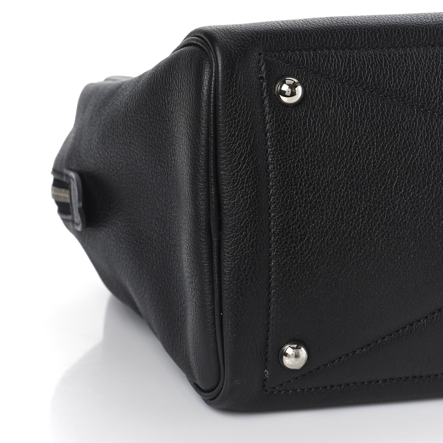 Hermes Taurillon Novillo Tressage Victoria II 35 Black Bleu Encre 7 of 8