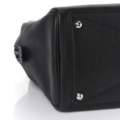 Hermes Taurillon Novillo Tressage Victoria II 35 Black Bleu Encre 7 of 8