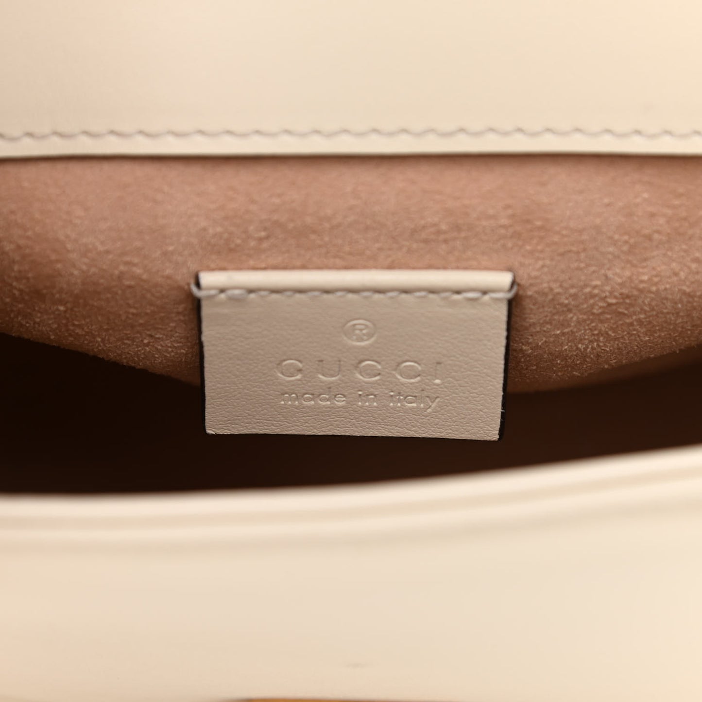 Calfskin Matelasse Mini GG Marmont Top Handle Shoulder Bag White
