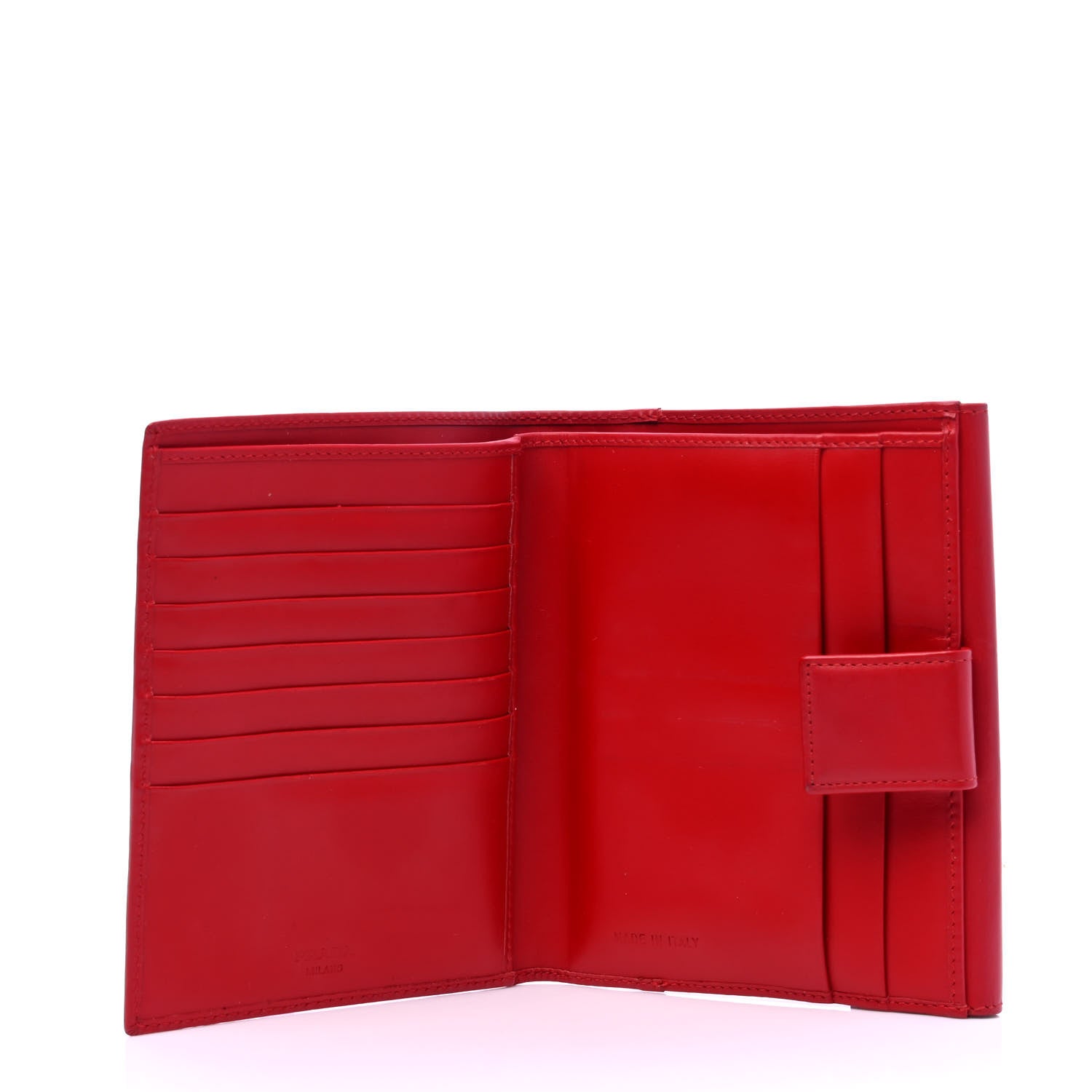 Prada Vitello Pocket Wallet Fuoco 3 of 5