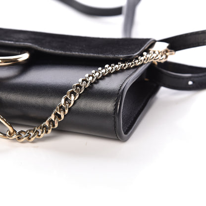 Chloe Suede Calfskin Mini Faye Shoulder Bag Black 10 of 11