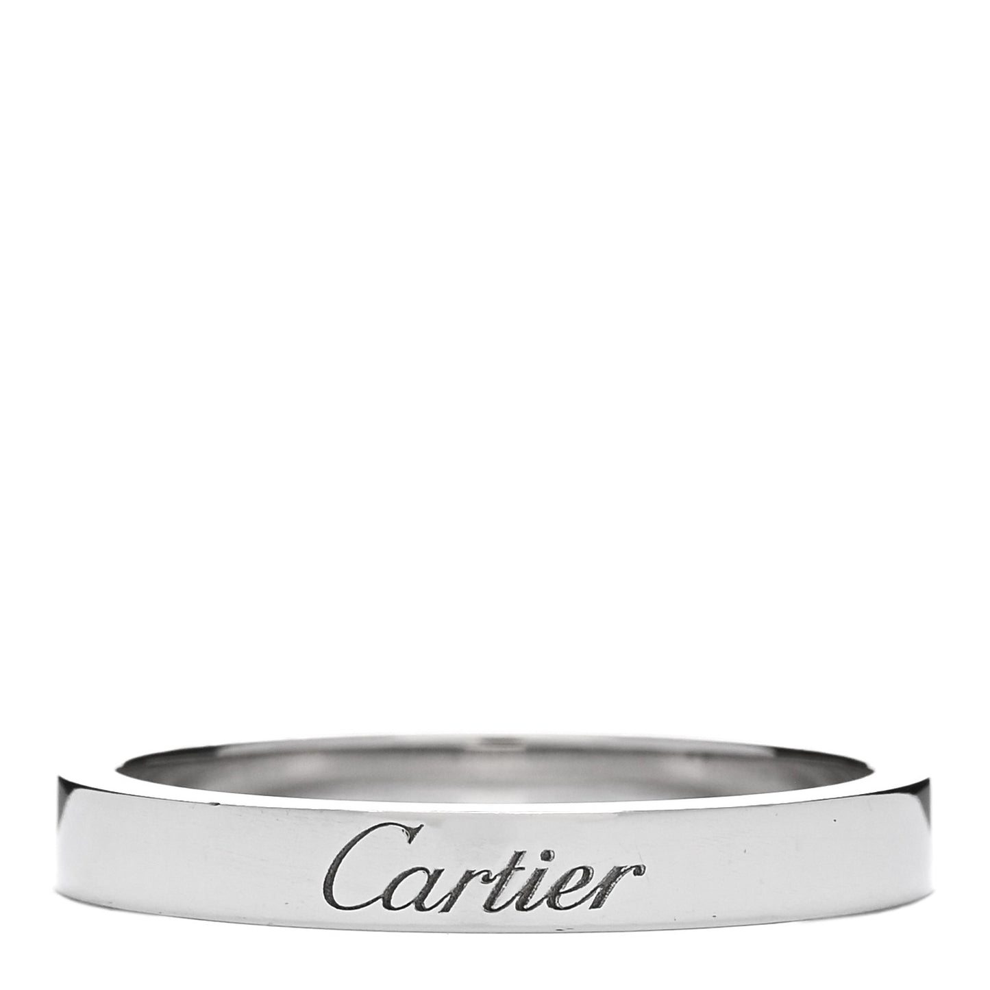 Platinum 3mm C De Cartier Wedding Band Ring 58 8.5