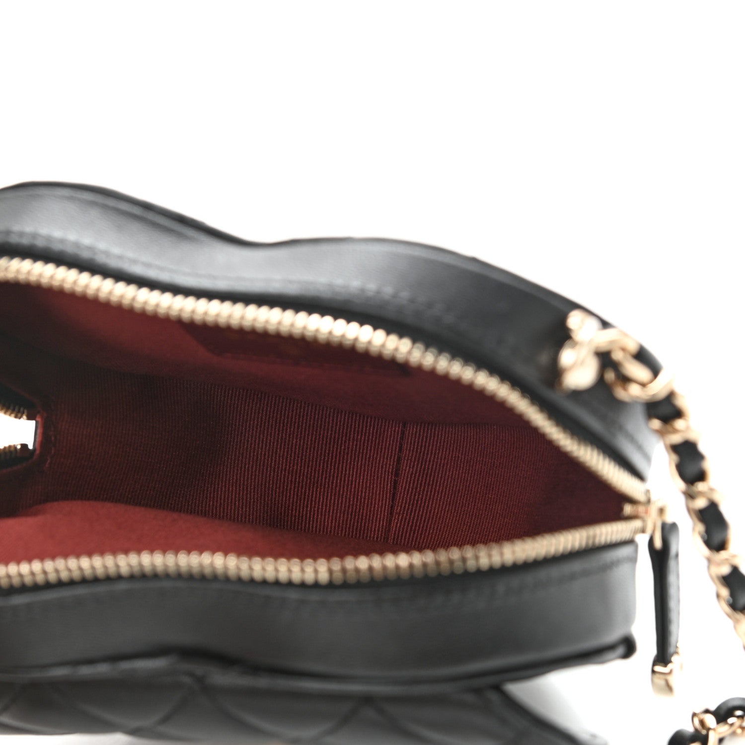 Chanel Lambskin Quilted CC In Love Heart Clutch With Chain Black 4 of 9