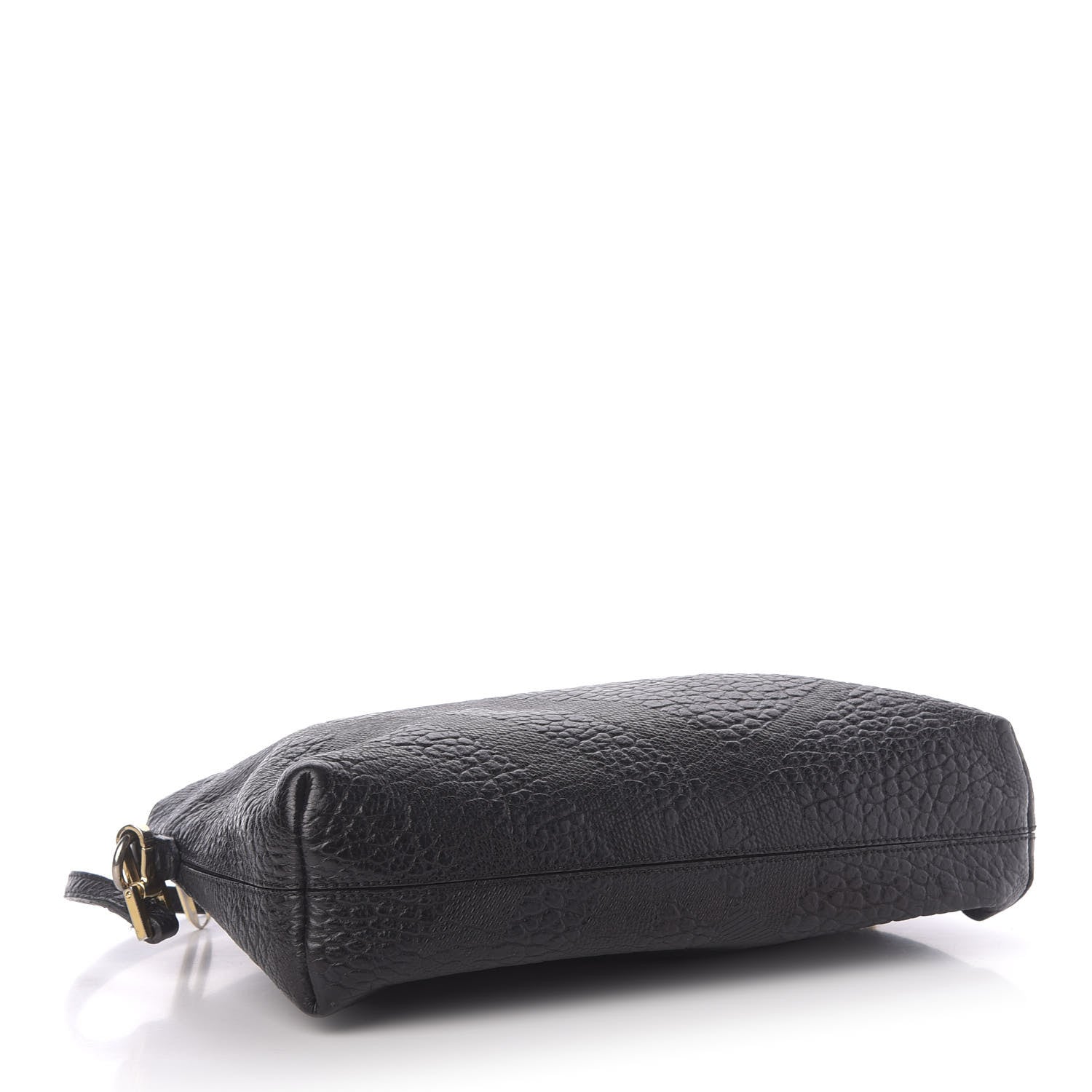 Burberry Signature Grain Calfskin Check Embossed Small Chichester Crossbody Clutch Bag Black 4 of 10