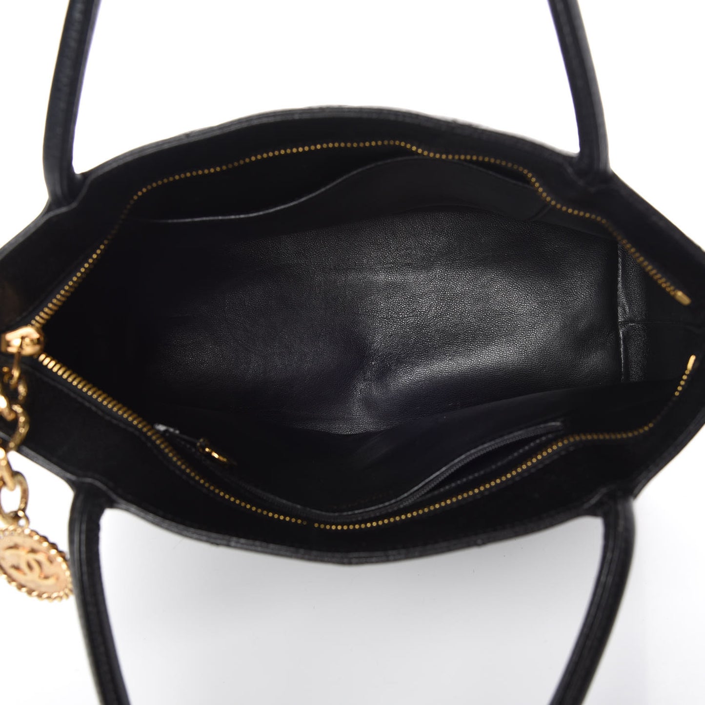 Caviar Quilted Medallion Tote Black