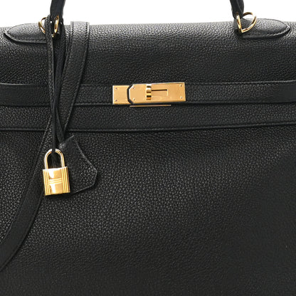 Hermes Togo Kelly Retourne 35 Black 8 of 11