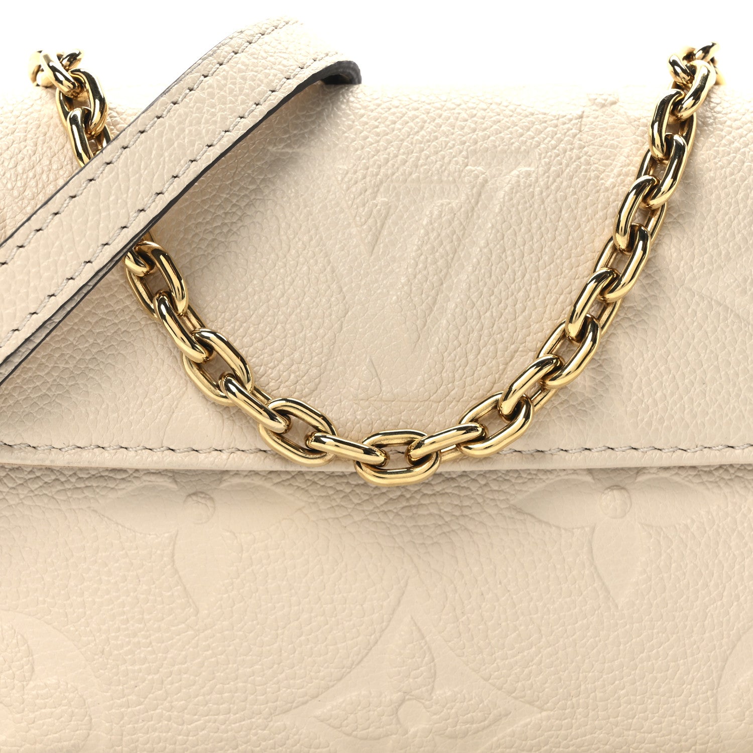 Louis Vuitton Empreinte Monogram Giant Ivy Wallet On Chain Cream 7 of 9