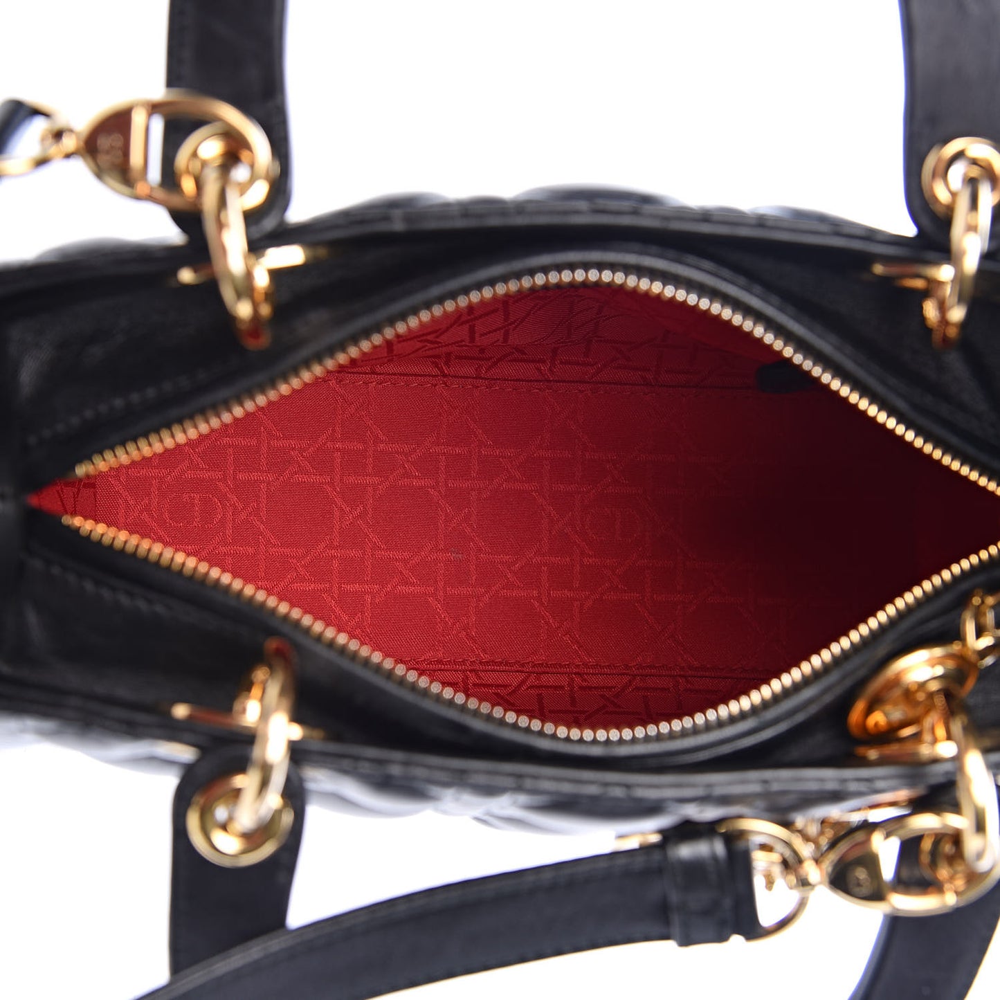 Lambskin Cannage Medium Lady Dior Black