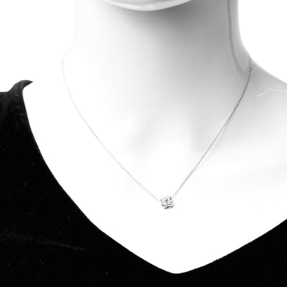 Tiffany Platinum Diamond .18ctw Flower Pendant Necklace 2 of 6