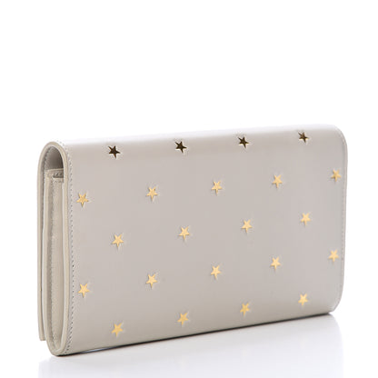 Saint Laurent Calfskin Star Print Classic Monogram Cassandre Wallet White 2 of 9