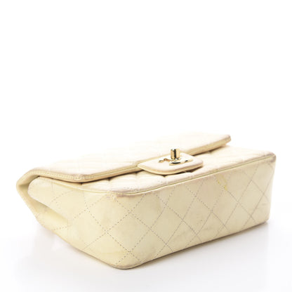 Chanel Lambskin Quilted Mini Rectangular Flap Beige 3 of 8