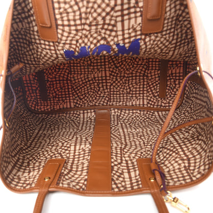 MCM Visetos Medium Liz Reversible Shopper Tote Cognac 8 of 15