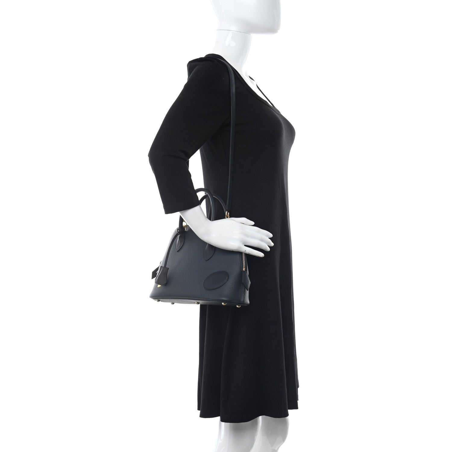 Hermes Epsom Tri-Color En Desordre 1923 Bolide 25 Bleu Indigo Caban 2 of 11