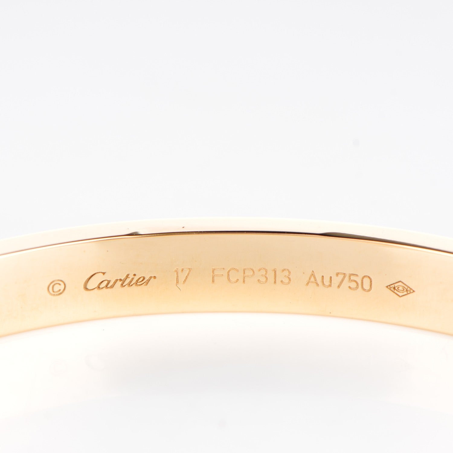 Cartier 18K Yellow Gold LOVE Bracelet 17 4 of 6