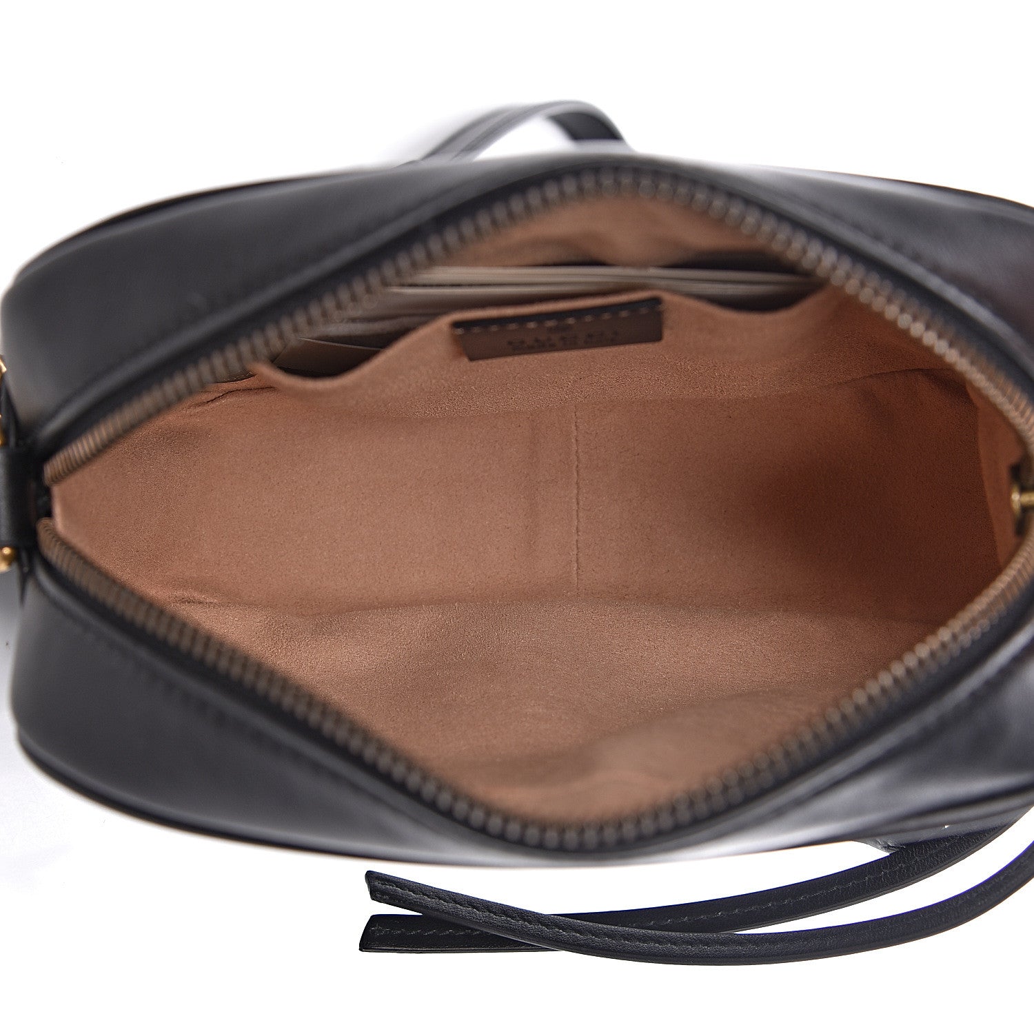 Gucci Calfskin Matelasse Mini GG Marmont Chain Shoulder Bag Black 5 of 10