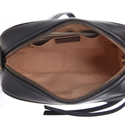 Gucci Calfskin Matelasse Mini GG Marmont Chain Shoulder Bag Black 5 of 10
