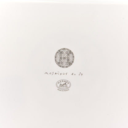 Hermes Porcelain Mosaique Au 24 Sushi Plate Platine 5 of 7