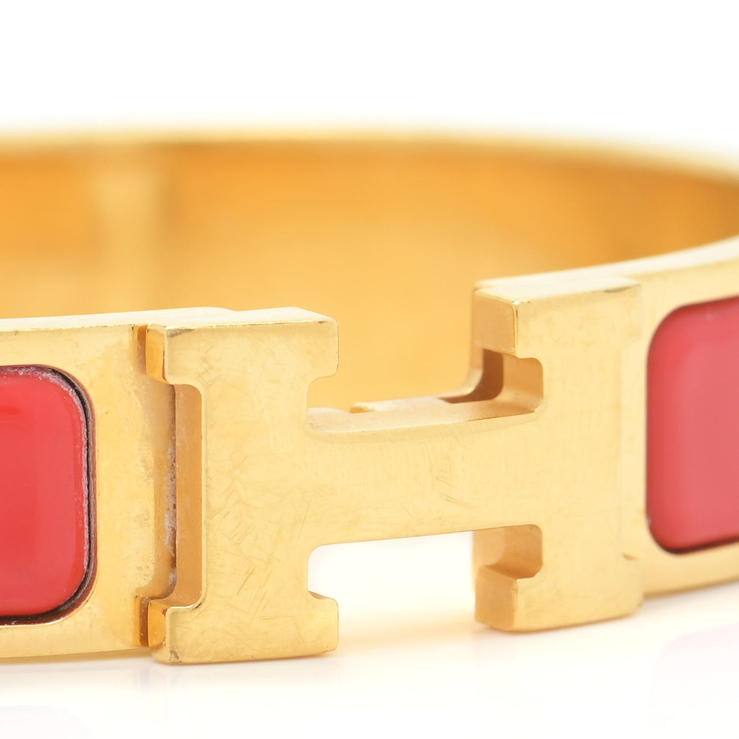 Enamel Narrow Clic Clac H Bracelet PM Red