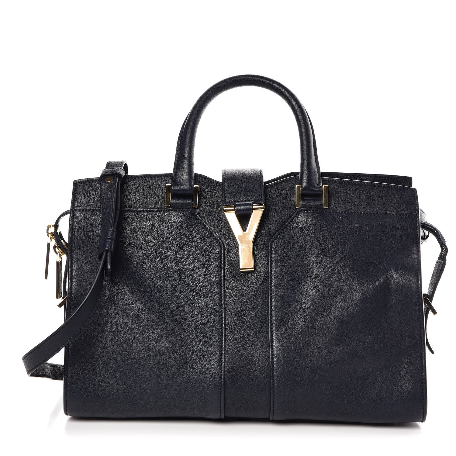 Saint Laurent Sheepskin Small Cabas ChYc Navy 1 of 8