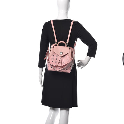 MCM Visetos Small Essential Backpack Pink 2 of 11
