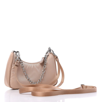 Prada Tessuto Nylon Saffiano Mini Re-Edition 2000 Shoulder Bag Cammeo 3 of 10
