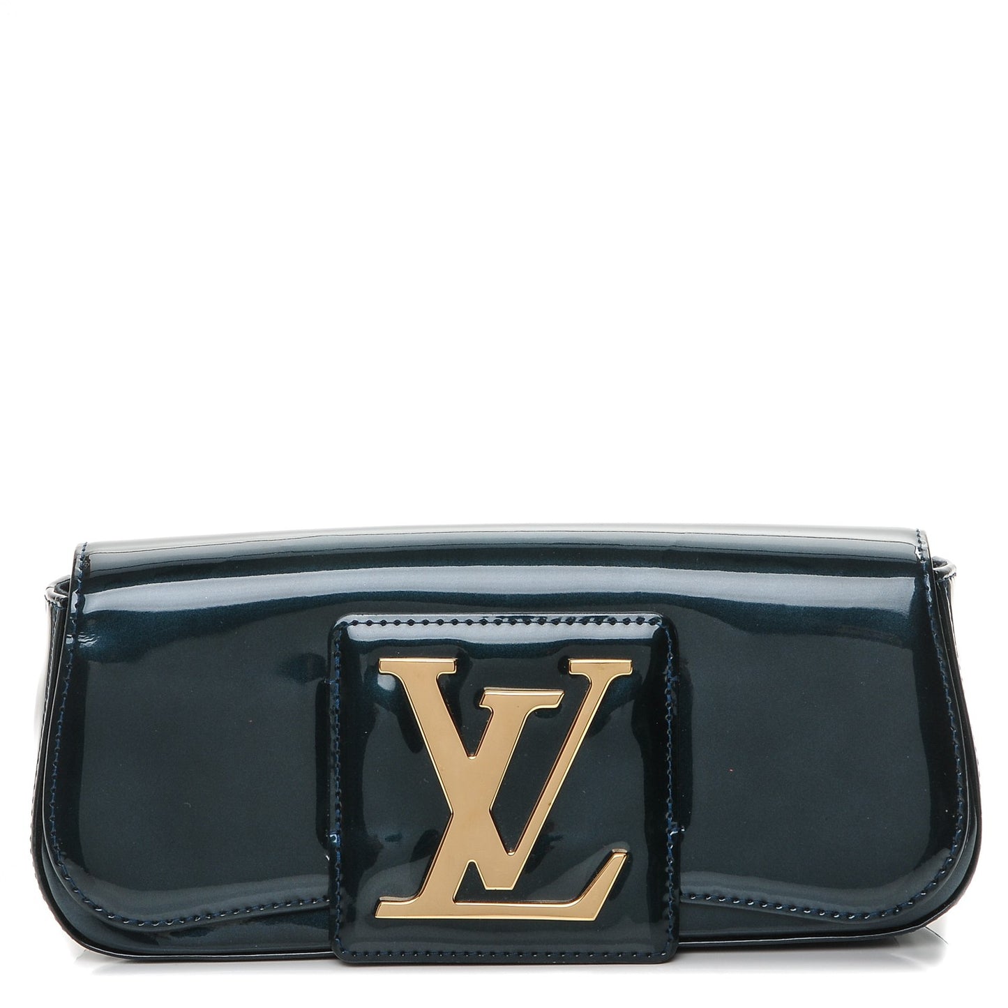 Patent Sobe Clutch Blue Nuit