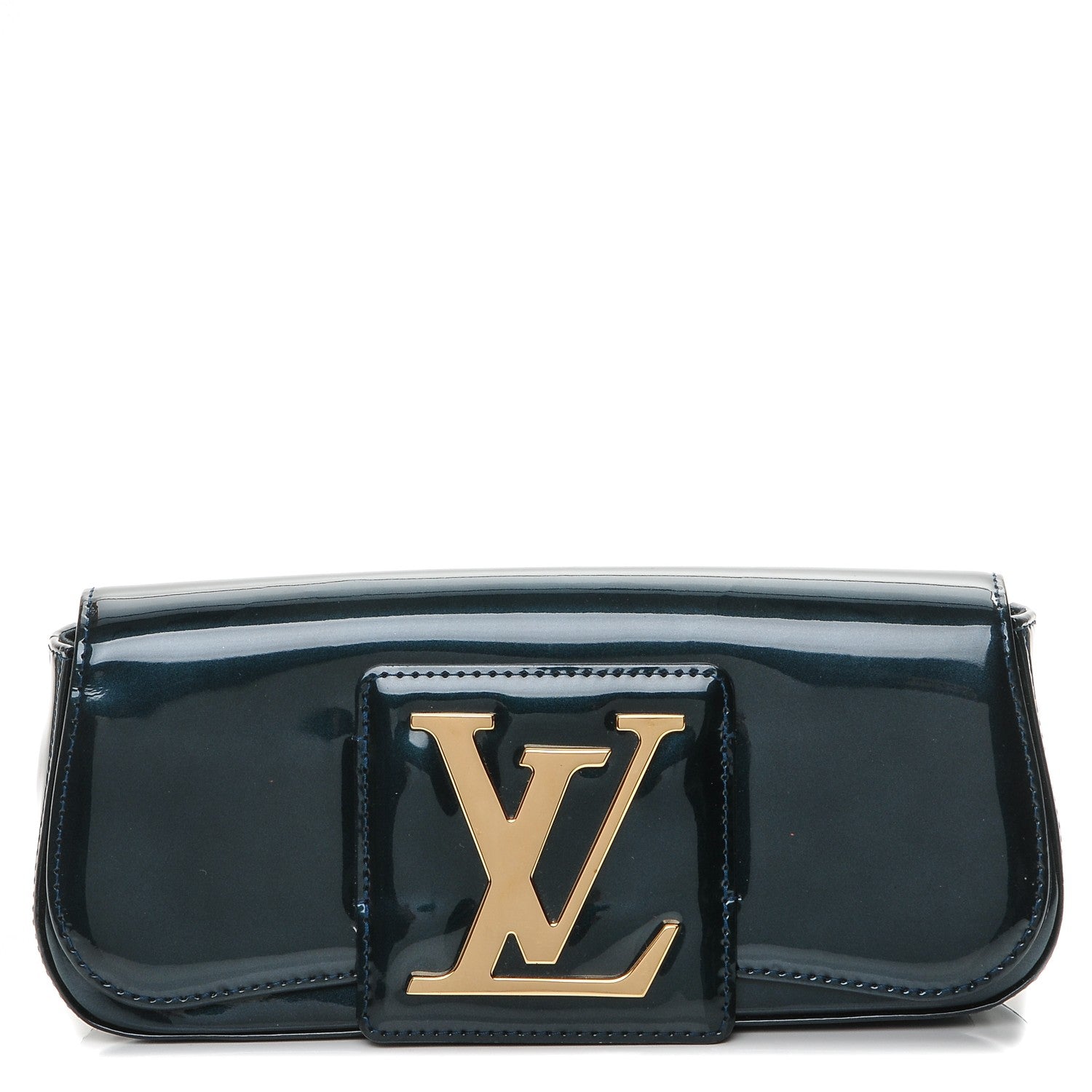 Louis Vuitton Patent Sobe Clutch Blue Nuit 1 of 6