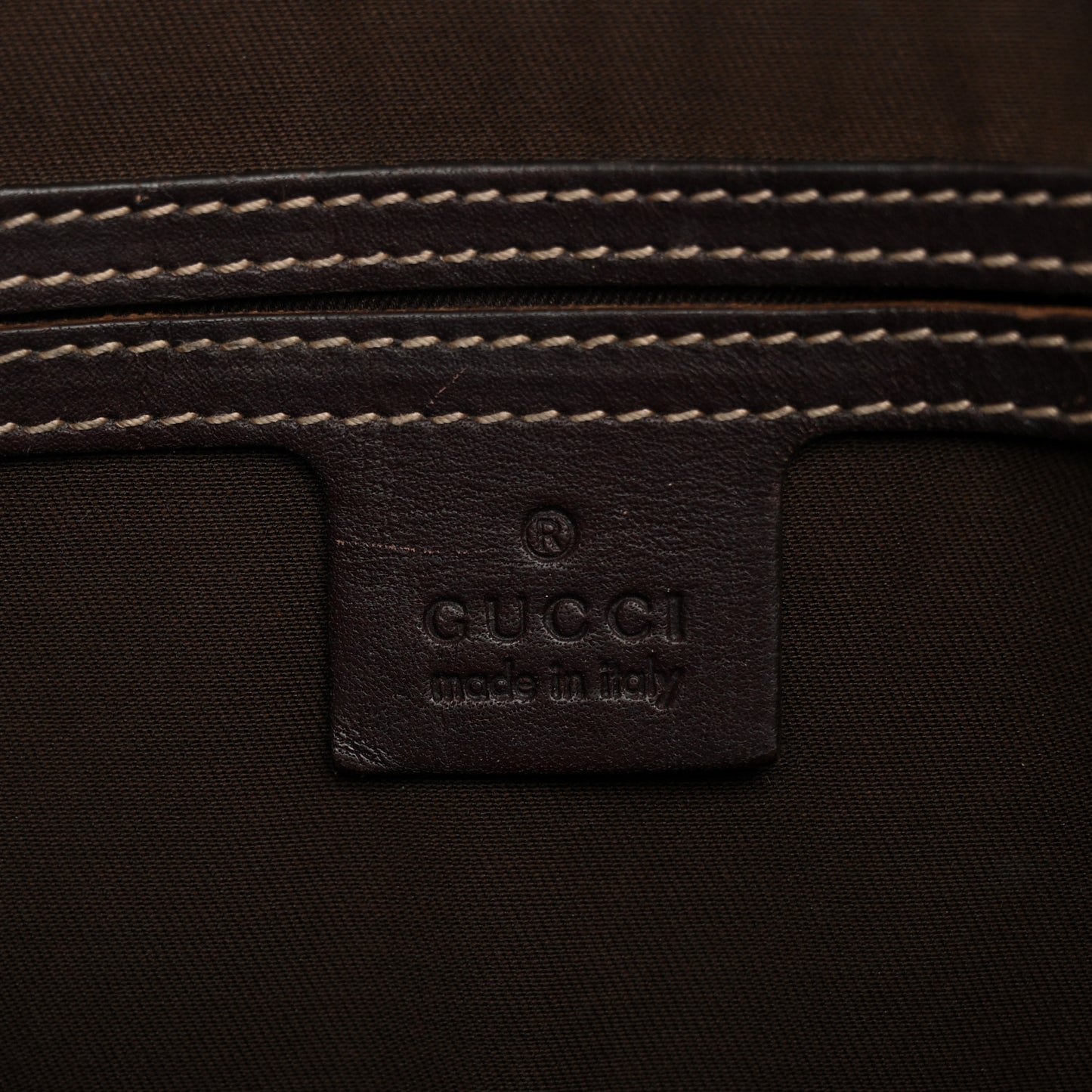 GG Supreme Monogram Medium Flat Messenger Bag Dark Brown