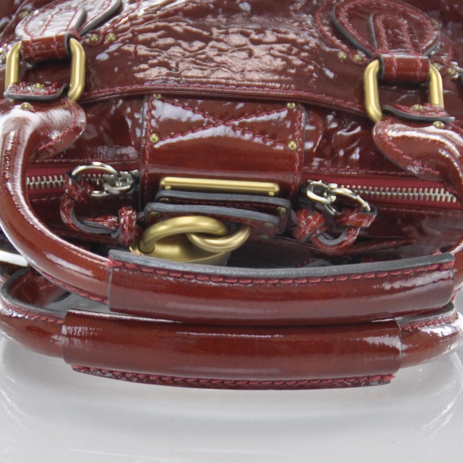 Chloe Patent Leather Paddington Raspberry 5 of 10