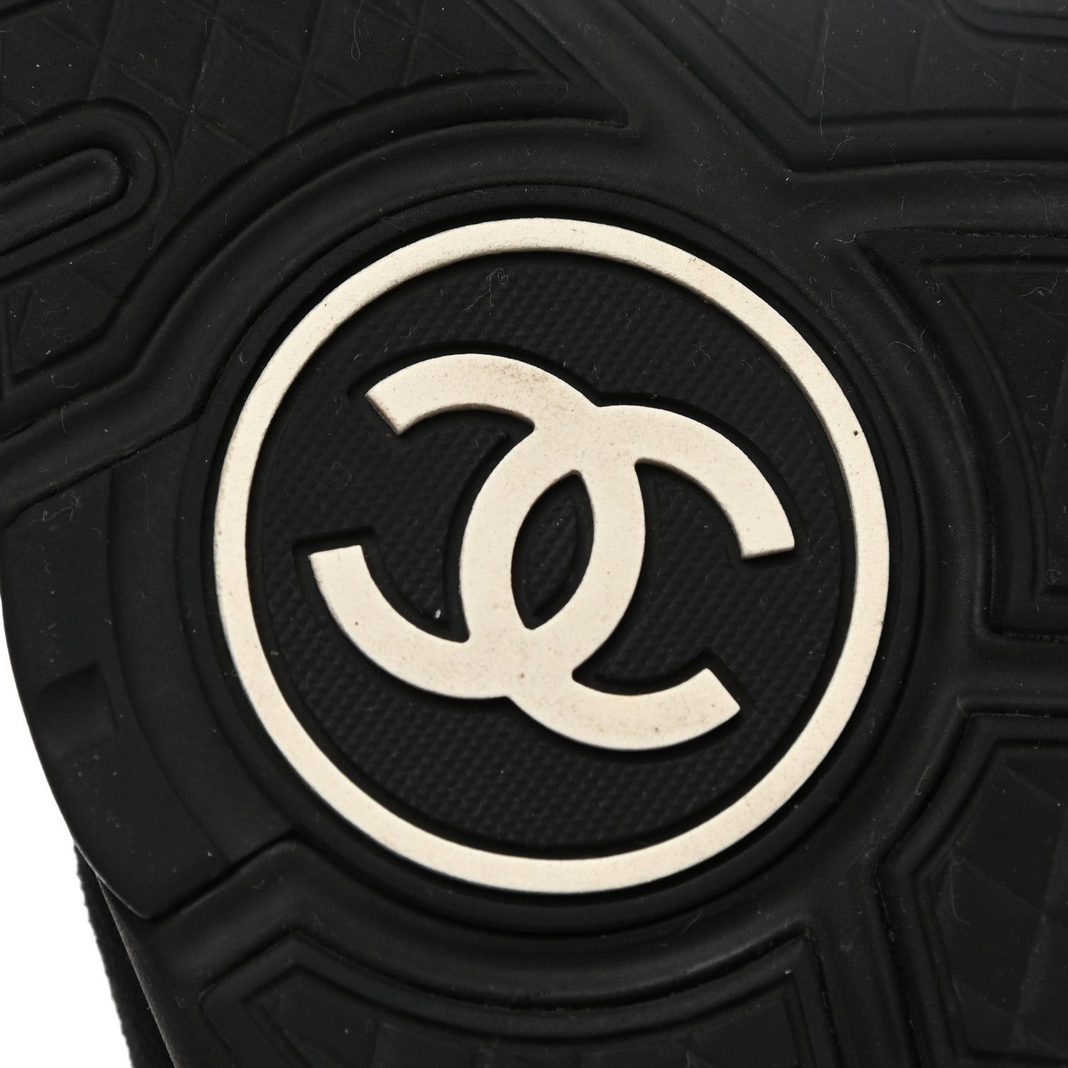 Chanel Suede Velvet Lambskin CC Sneakers 40 Black Blue Silver 6 of 9
