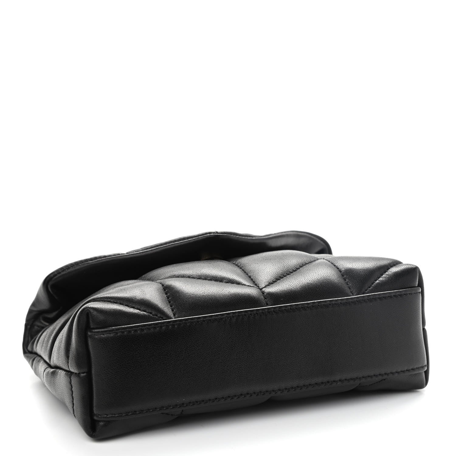 Saint Laurent Lambskin Monogram Loulou Puffer Pouch Clutch Black 5 of 10