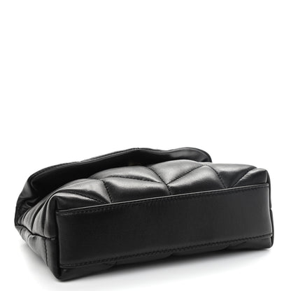 Saint Laurent Lambskin Monogram Loulou Puffer Pouch Clutch Black 5 of 10