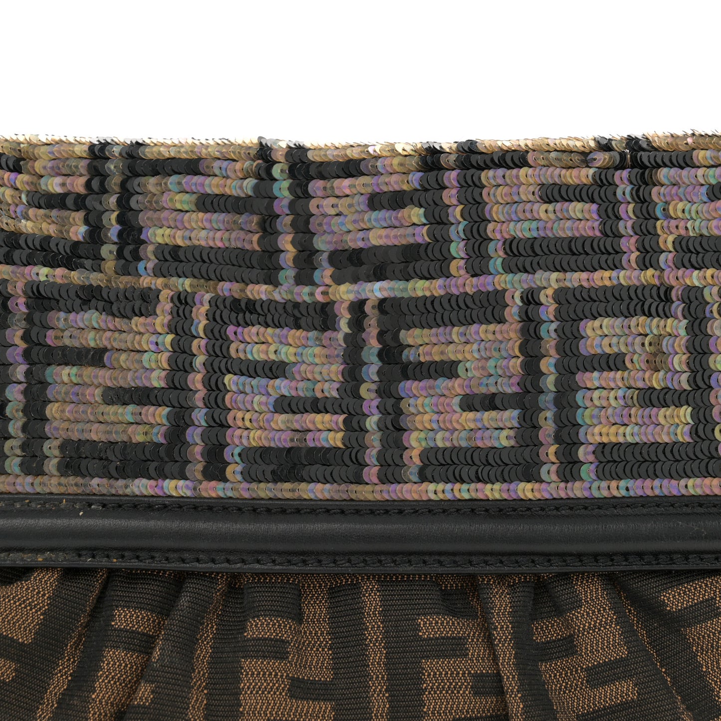 Zucca Sequin Chef Shoulder Bag Tobacco