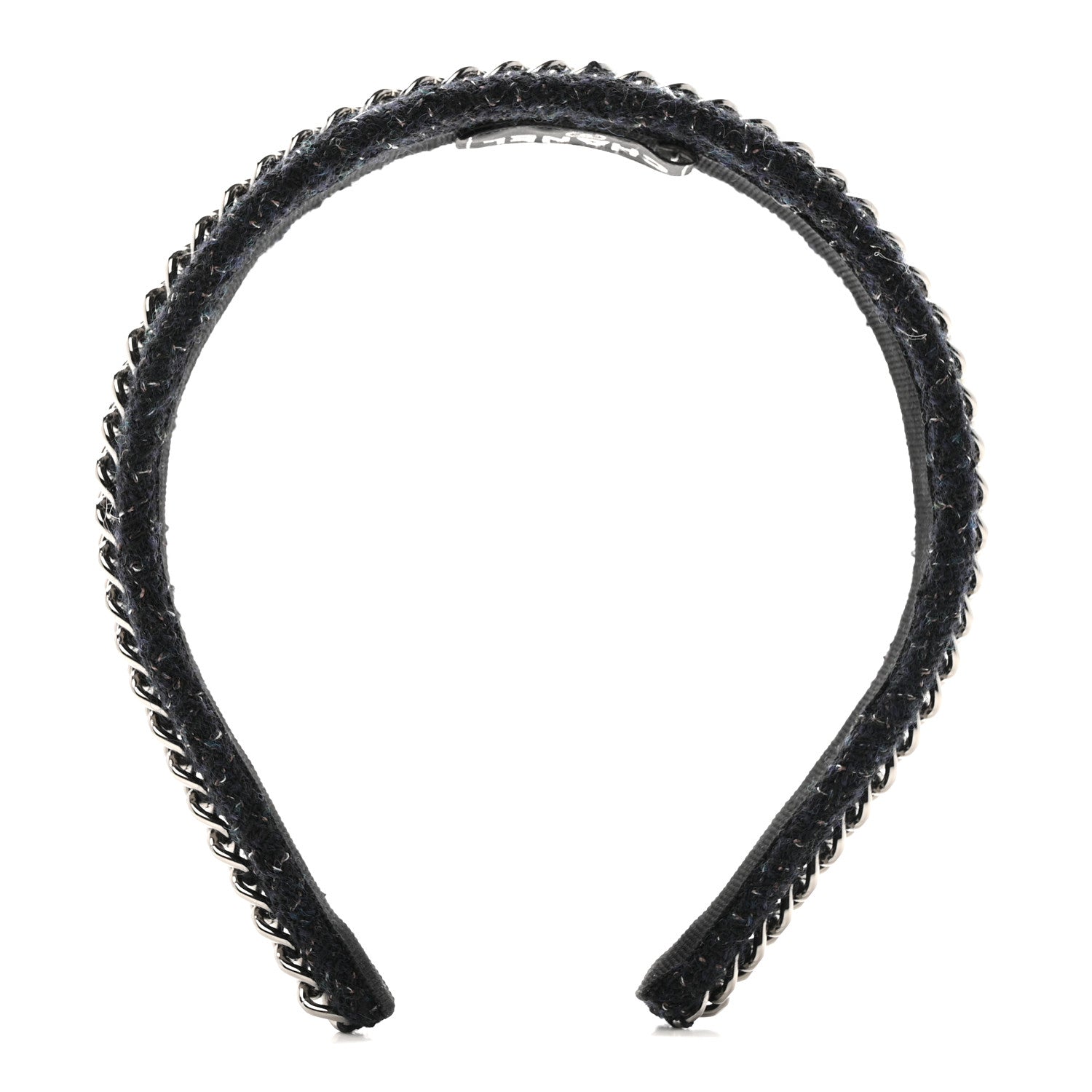 Chanel Tweed Chain Headband Black 3 of 6