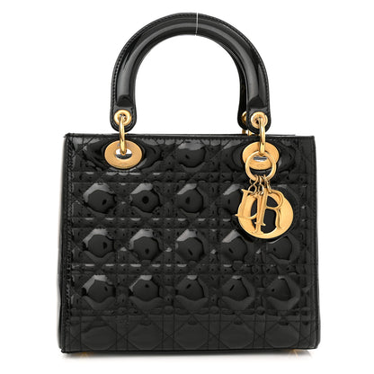 Christian Dior Patent Cannage Medium Lady Dior Black 1 of 10