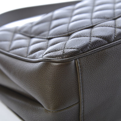 Chanel Caviar Quilted Medium Rock In Rome Single Flap Khaki 11 of 12