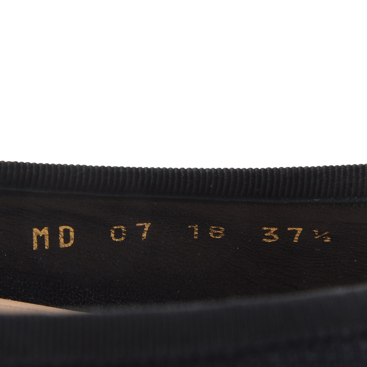 Christian Dior Fabric Ribbon Embroidered J'Adior Ballet Flats 37.5 Black 10 of 11