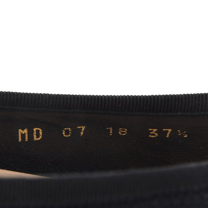 Christian Dior Fabric Ribbon Embroidered J'Adior Ballet Flats 37.5 Black 10 of 11