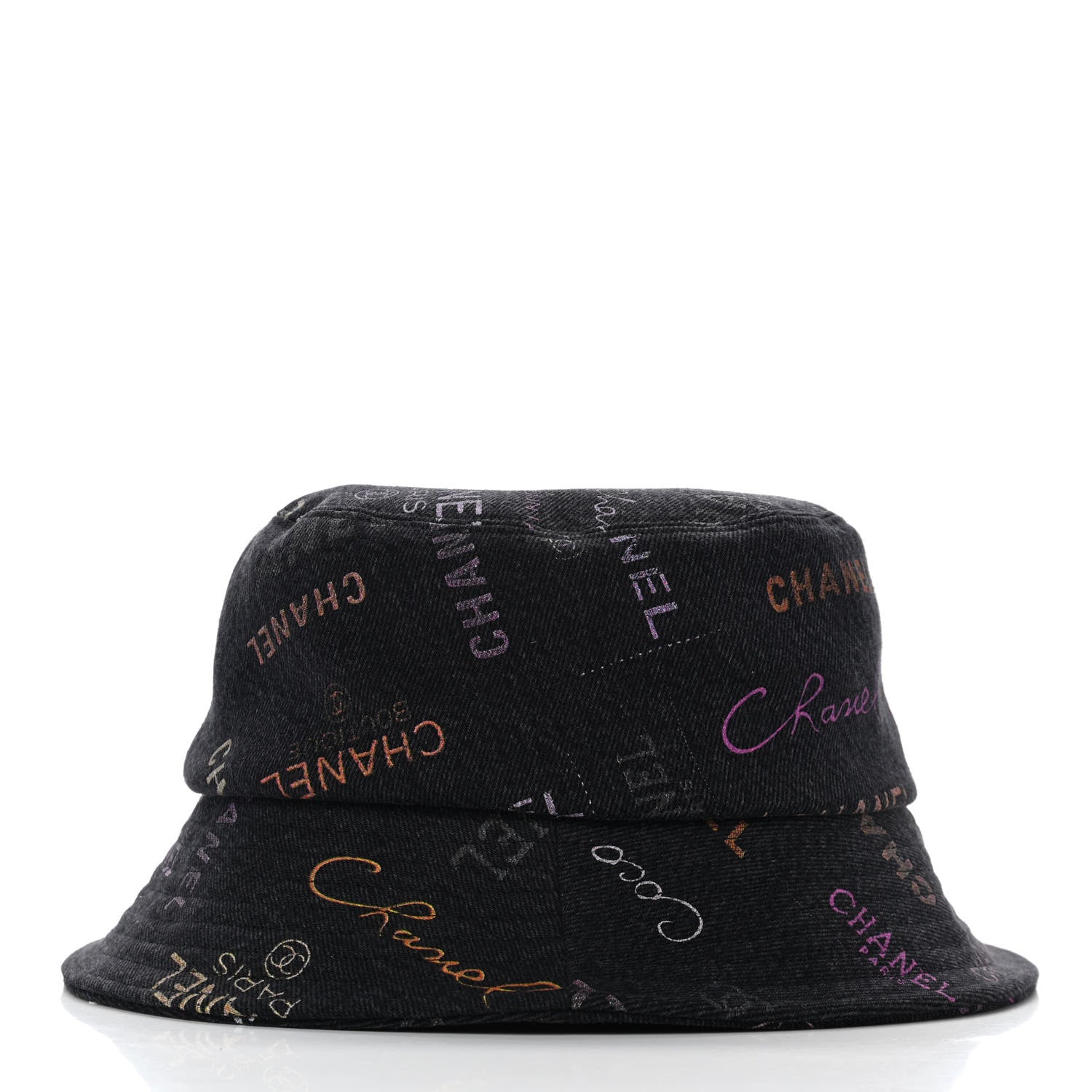 Chanel Denim Mood Cloche Bucket Hat S Black 5 of 8