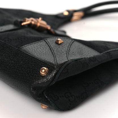 Gucci Monogram Calfskin Large Bardot Tote Black 8 of 8