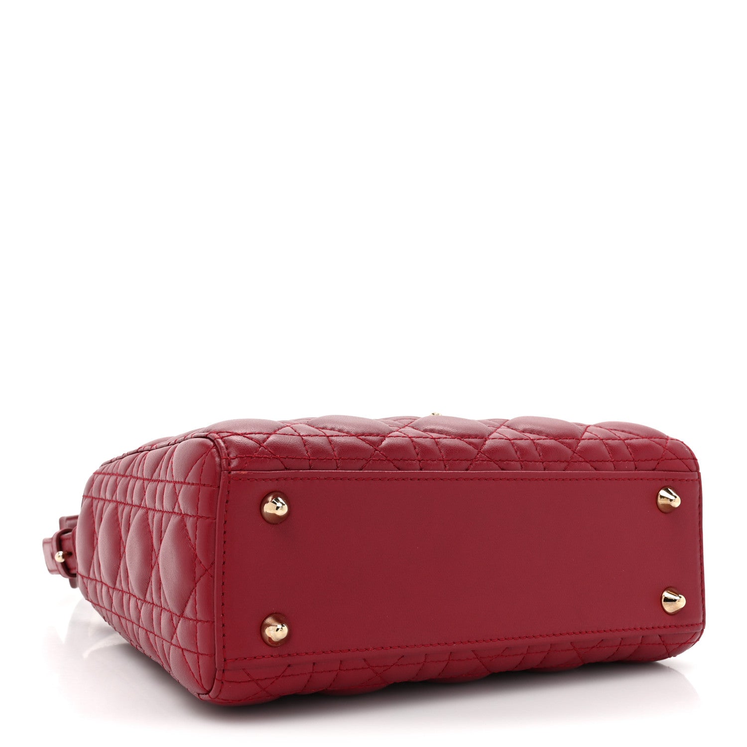 Christian Dior Lambskin Cannage Small Lucky Badges My Lady Dior Red 4 of 12